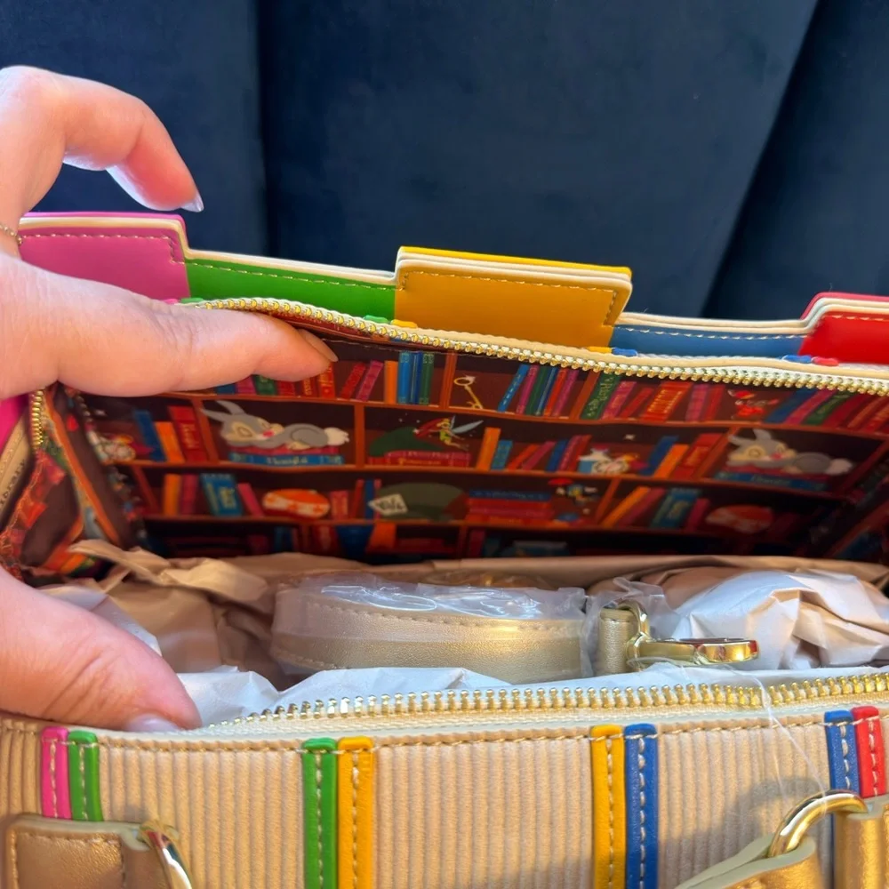 Loungefly x Stitch Shoppe Disney Classic Books Crossbody Bag Wallet Pin NWT. - Picture 9 of 9